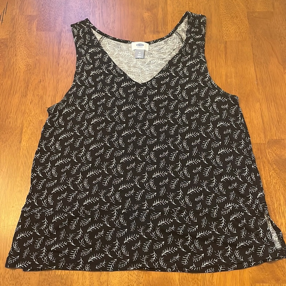 Old Navy (MP) - V-Neck Sleeveless Top Black & Cream